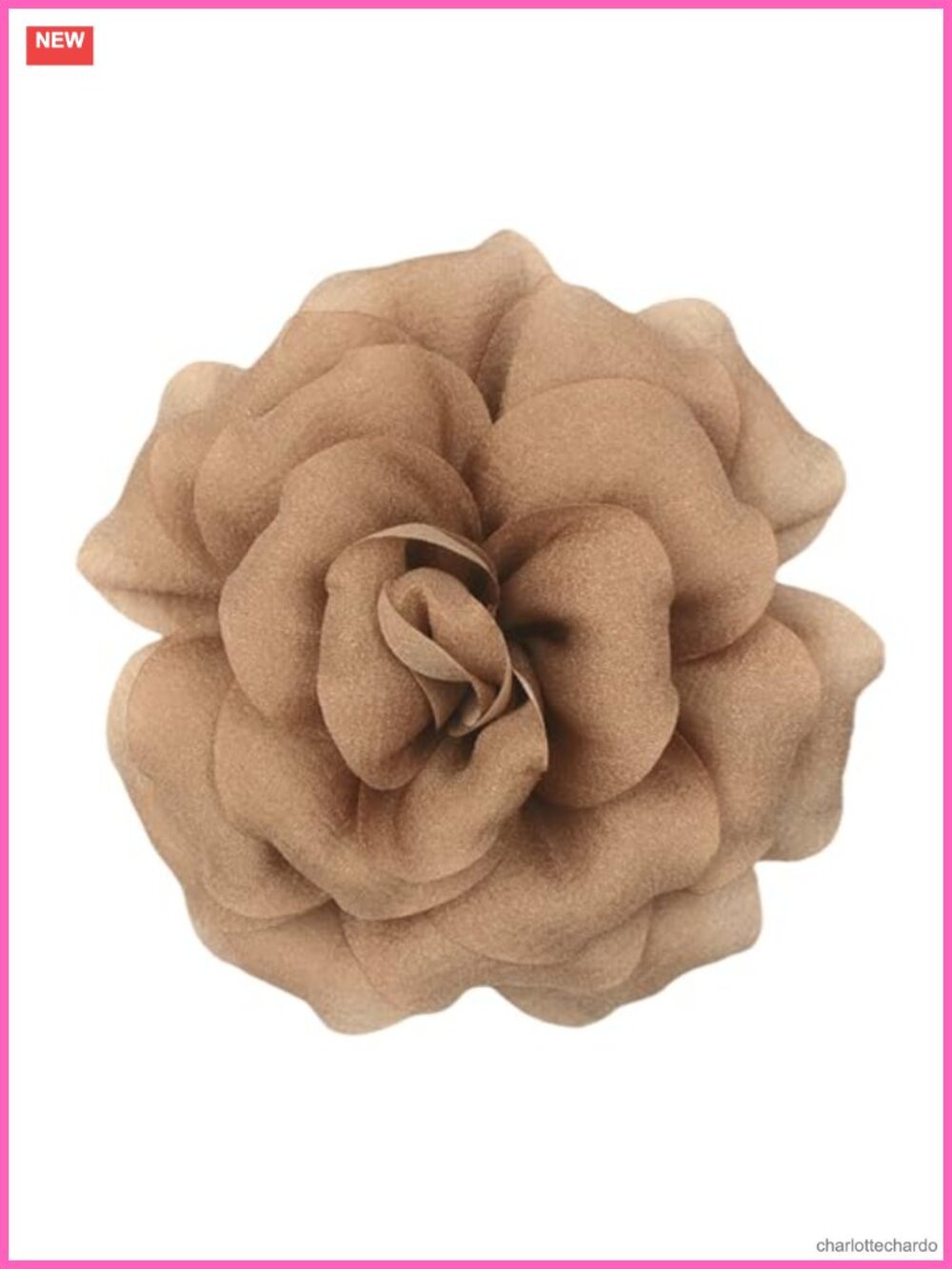 Organza Silk Rose Flower Brooch Pin Hairpin Women Wedding Party Dress Accessory